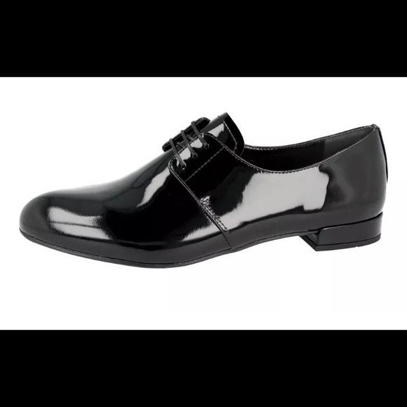 BrandNew Prada DNC645 Lace-up Patent Leather Flats - Picture 5 of 8